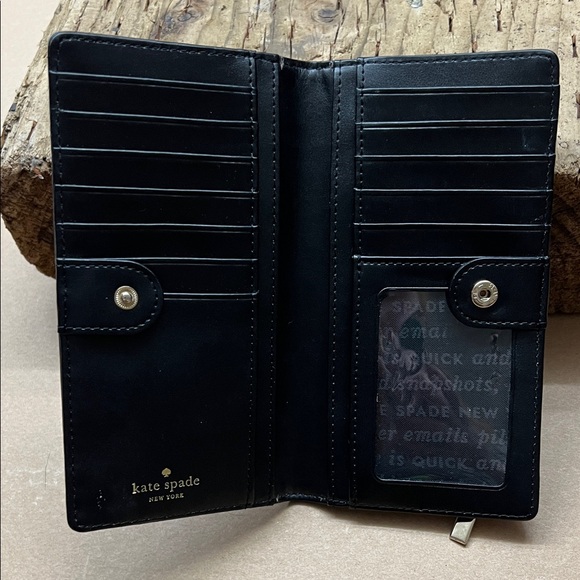 Kate Spade Black and Pink Floral Wallet - Picture 5 of 5